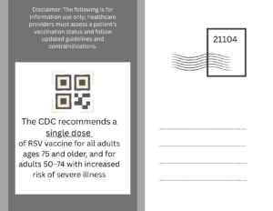 CDC recommends RSV vaccine for adults over 60 with health risks.